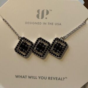 BP Silver and Black Necklace